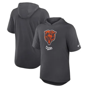 Chicago bears nike tri blend performance hoodie t shirt anthracite Multi