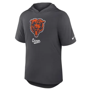 Chicago bears nike tri blend performance hoodie t shirt anthracite Multi M