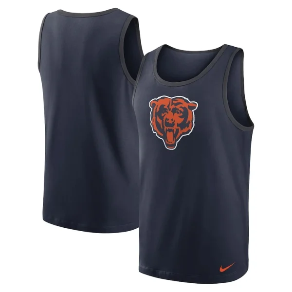 Chicago bears nike tri blend tank top Navy