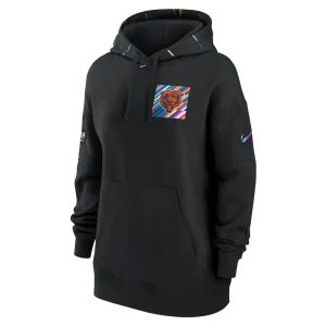 Chicago bears nike womens 2023 nfl crucial catch club pullover hoodie Black S