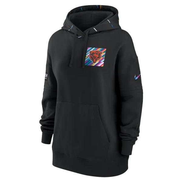 Chicago bears nike womens 2023 nfl crucial catch club pullover hoodie Black S