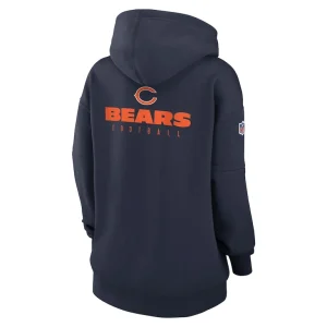 Chicago bears nike womens 2023 sideline club fleece pullover hoodie Navy M