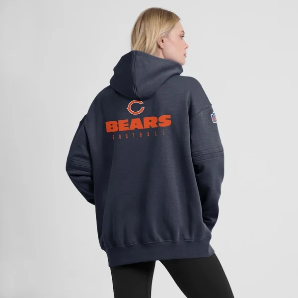 Chicago bears nike womens 2023 sideline club fleece pullover hoodie Navy XL
