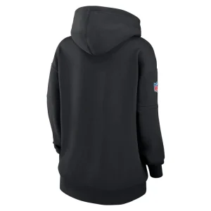 Chicago bears nike womens 2024 nfl crucial catch club pullover hoodie Black M