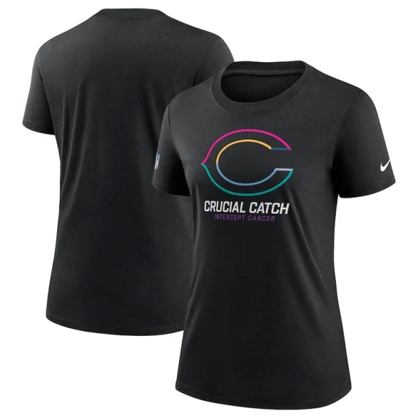 Chicago bears nike womens 2024 nfl crucial catch tri blend t shirt Black