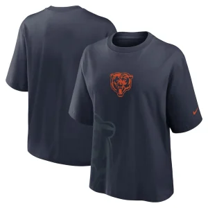 Chicago bears nike womens boxy t shirt Navy