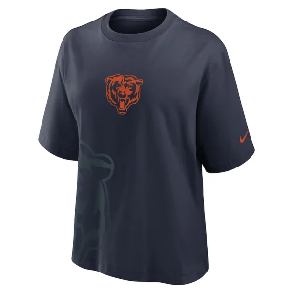 Chicago bears nike womens boxy t shirt Navy S