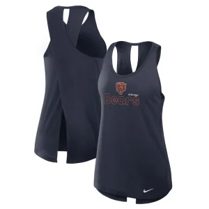 Chicago bears nike womens crossback performance tank top Navy