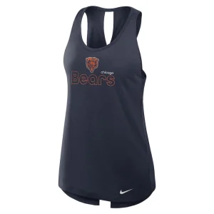 Chicago bears nike womens crossback performance tank top Navy S