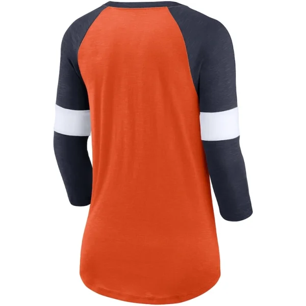 Chicago bears nike womens football pride raglan 34 sleeve t shirt Heather orangeheather navy M