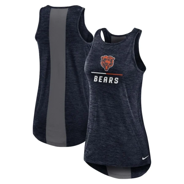 Chicago bears nike womens high neck performance tank top Navy