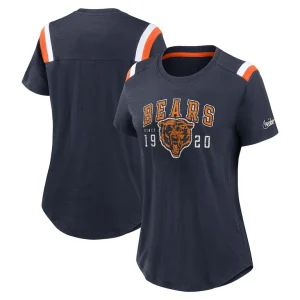 Chicago bears nike womens historic slub fashion t shirt Navy
