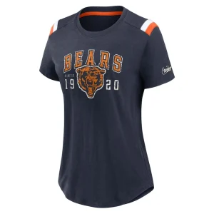 Chicago bears nike womens historic slub fashion t shirt Navy S