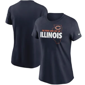 Chicago bears nike womens hometown collection t shirt Navy