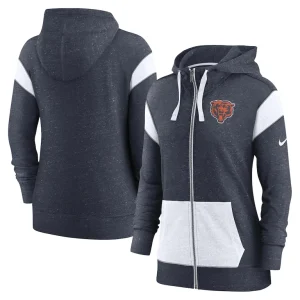 Chicago bears nike womens monaco lightweight full zip hoodie Navywhite