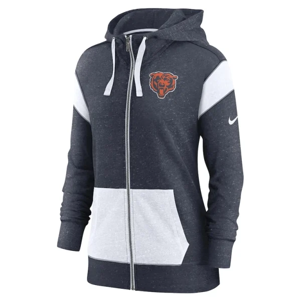 Chicago bears nike womens monaco lightweight full zip hoodie Navywhite S