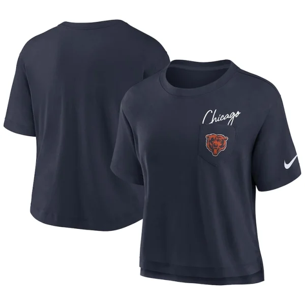 Chicago bears nike womens performance pocket t shirt Navy