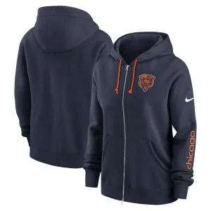 Chicago bears nike womens phoenix hoodie full zip sweatshirt Navy