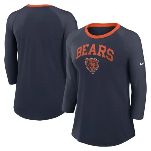 Chicago bears nike womens raglan 34 sleeve t shirt Navy