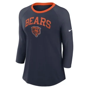 Chicago bears nike womens raglan 34 sleeve t shirt Navy S