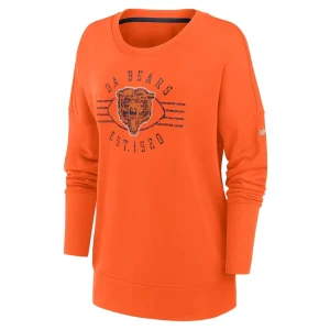 Chicago bears nike womens rewind playback icon performance pullover sweatshirt Orange S