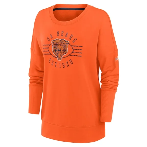 Chicago bears nike womens rewind playback icon performance pullover sweatshirt Orange S