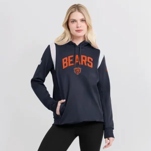 Chicago bears nike womens sideline stack performance pullover hoodie Navy L
