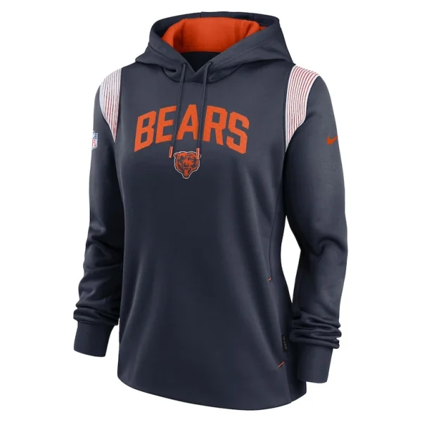 Chicago bears nike womens sideline stack performance pullover hoodie Navy S