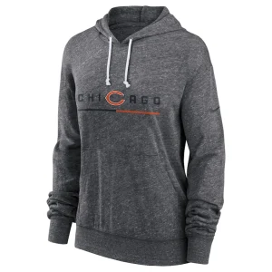 Chicago bears nike womens team spirit gym vintage lightweight hoodie top Heather charcoal S
