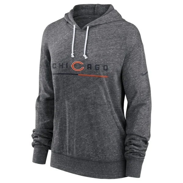 Chicago bears nike womens team spirit gym vintage lightweight hoodie top Heather charcoal S
