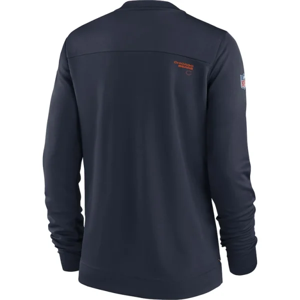 Chicago bears nike womens top coach performance v neck long sleeve t shirt Navy M