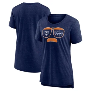 Chicago bears nike womens vintage graphic tri blend scoop neck t shirt Navy