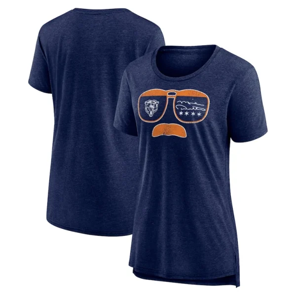 Chicago bears nike womens vintage graphic tri blend scoop neck t shirt Navy