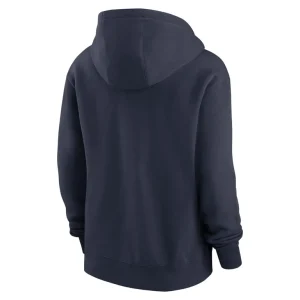Chicago bears nike womens wordmark club fleece pullover hoodie Navy M