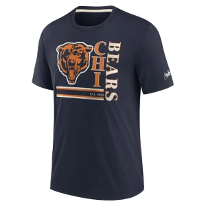 Chicago bears nike wordmark logo tri blend t shirt Navy M