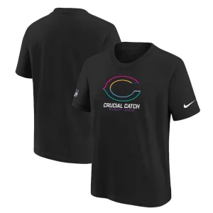 Chicago bears nike youth 2024 nfl crucial catch t shirt Black