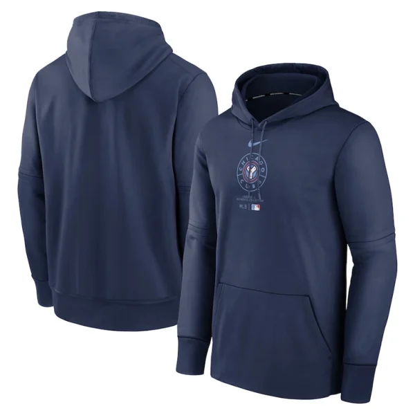 Chicago cubs nike authentic collection city connect practice performance pullover hoodie Navy