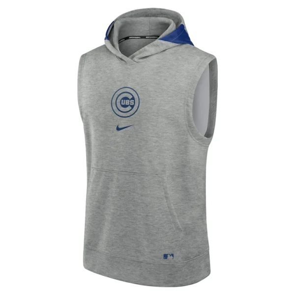 Chicago cubs nike authentic collection early work performance sleeveless pullover hoodie Heather gray M