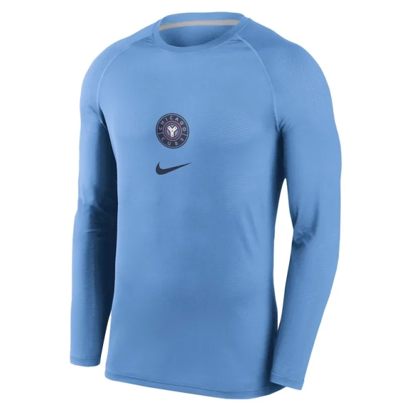 Chicago cubs nike city connect base layer raglan long sleeve performance t shirt Blue M
