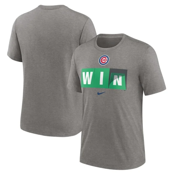 Chicago cubs nike win scoreboard hometown tri blend t shirt Gray