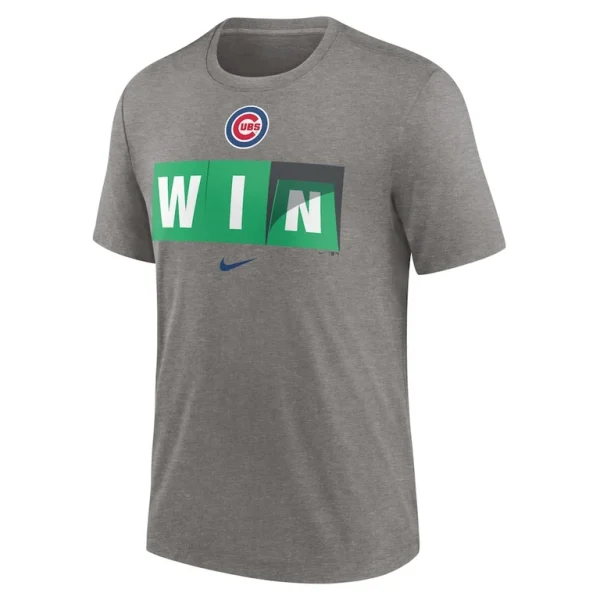 Chicago cubs nike win scoreboard hometown tri blend t shirt Gray M