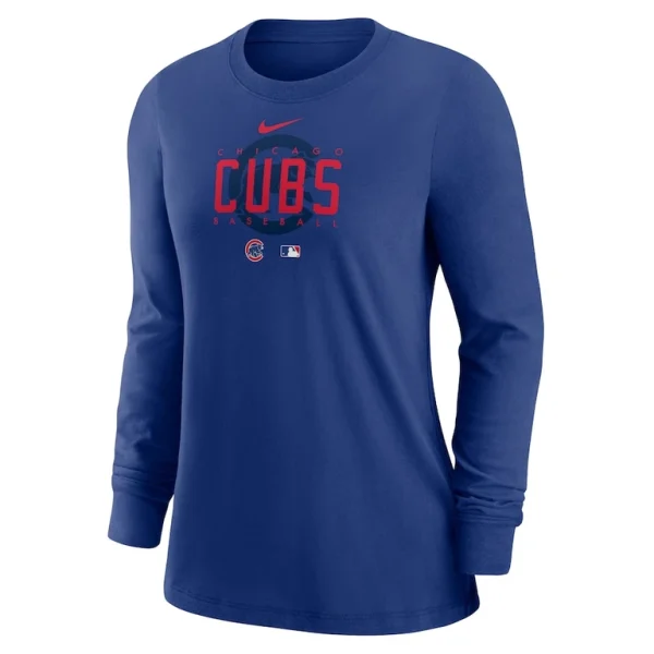 Chicago cubs nike womens authentic collection legend performance long sleeve t shirt Royal S
