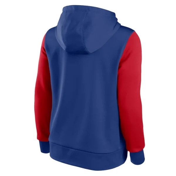 Chicago cubs nike womens authentic collection pullover hoodie Royalred M