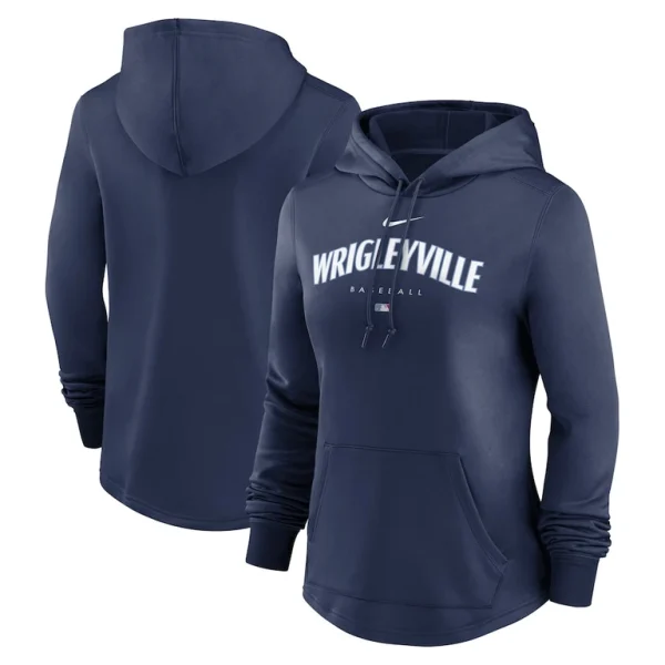 Chicago cubs nike womens city connect pregame performance pullover hoodie Navy