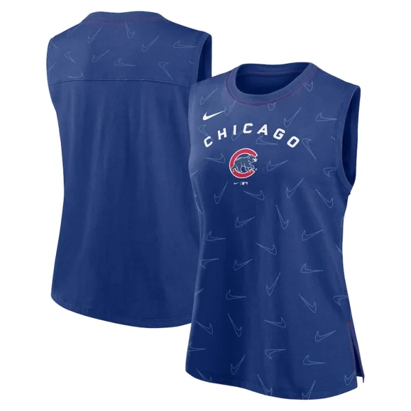Chicago cubs nike womens muscle play tank top Royal