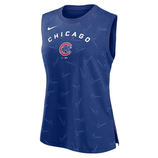Chicago cubs nike womens muscle play tank top Royal S