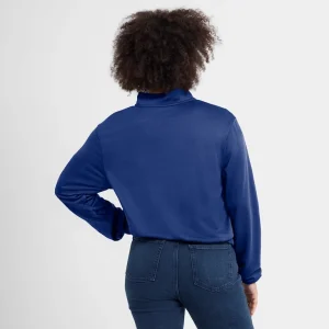 Chicago cubs nike womens rewind splice half zip semi cropped bubble hem sweatshirt Royal XL