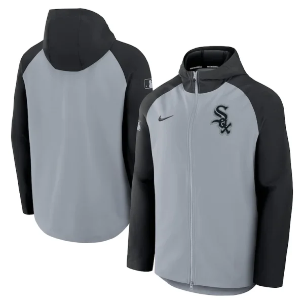 Chicago white sox nike authentic collection raglan performance full zip jacket Grayblack