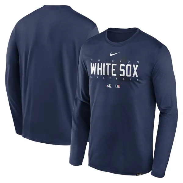 Chicago white sox nike authentic collection team logo legend performance long sleeve t shirt Navy
