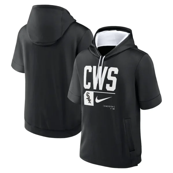 Chicago white sox nike tri code lockup short sleeve pullover hoodie Black